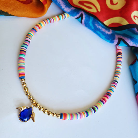 Surfer beads "Flying heart" necklace