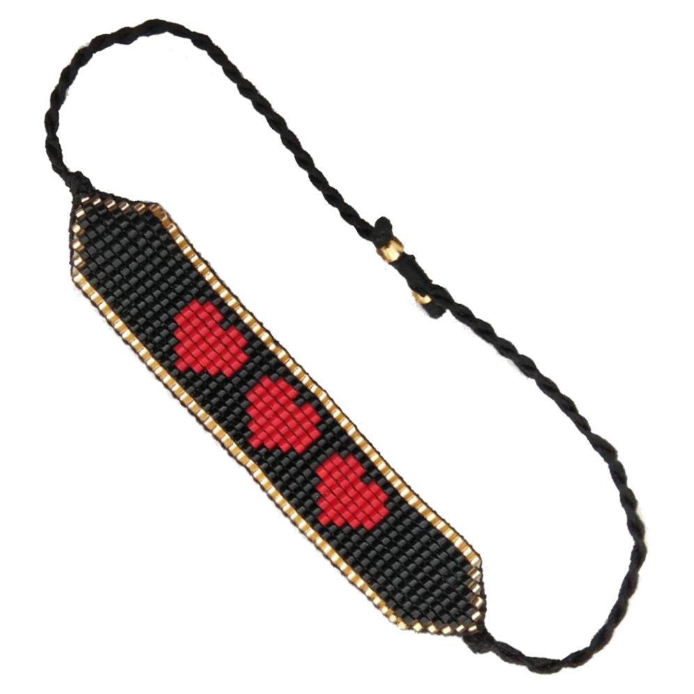Miyuki beads bracelet "Red Velvet"