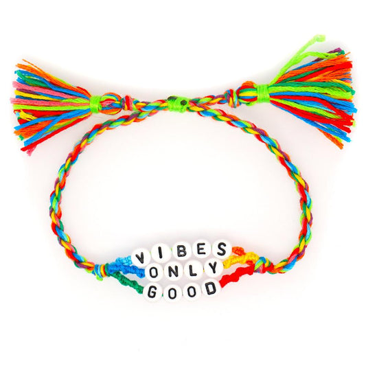 Letter Boho bracelet "Good Vibes"