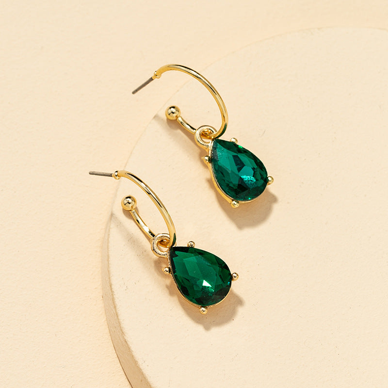 Teardrop Green earrings