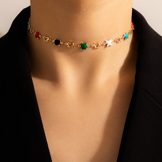 Enamel Butterfly Necklace