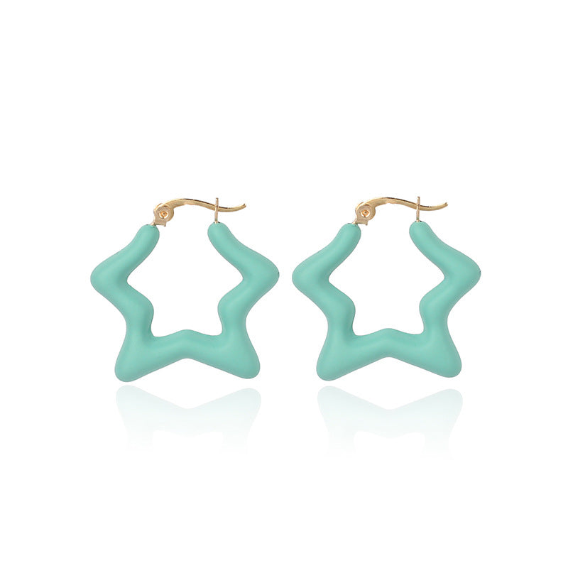 Candy Blue Star Earring