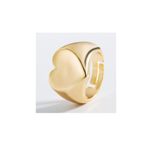 Gold plated Simple heart ring