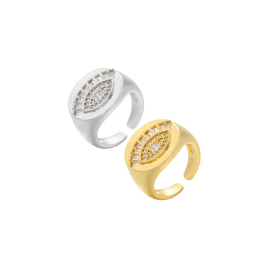 Evil eye Diamond Zirconia Ring