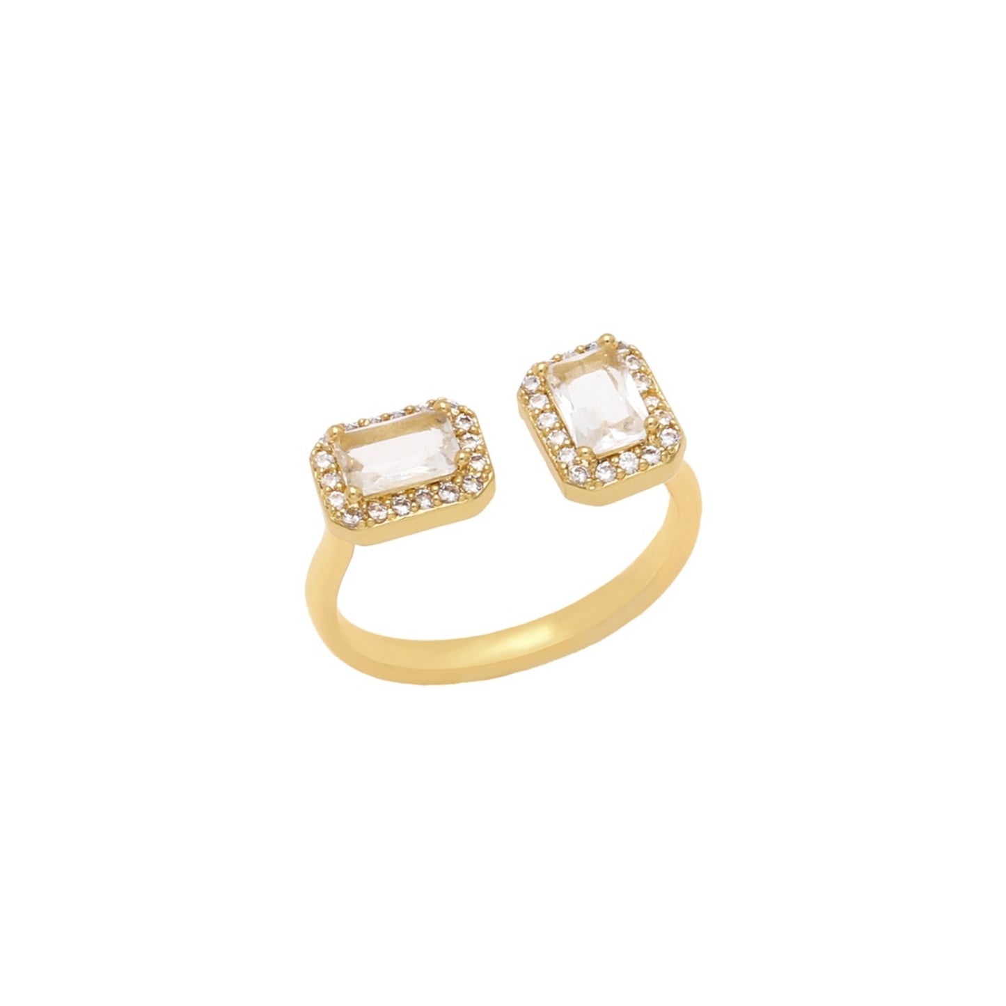 MiniLux Double Diamond Zirconia Ring