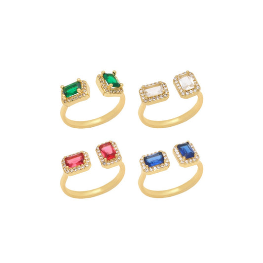 MiniLux Double Diamond Zirconia Ring