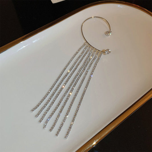 MiniLux Diamond Chain Tassel earrings