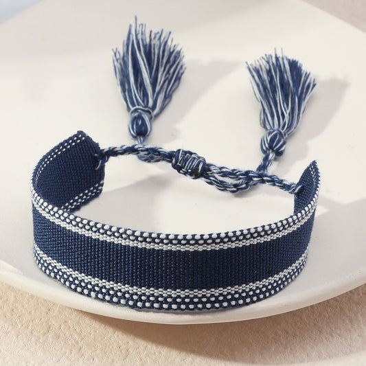 Embroidery Tassel Woven Bracelet