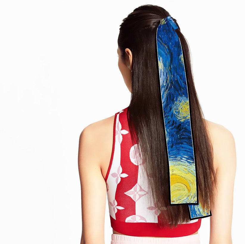 Van Goh : The starry night ribbon scarf