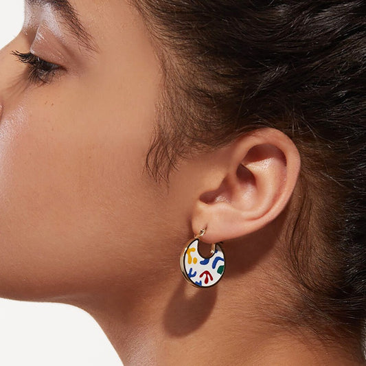 Enamel Multicolor drop earring