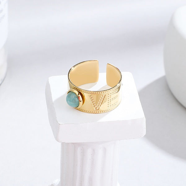 Retro Boho stone ring