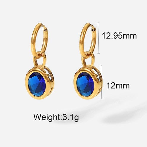 Oval Zirconia earrings