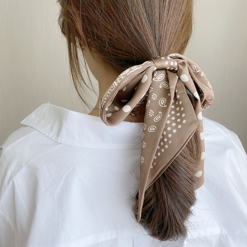 Long Ribbon Silk Scarf