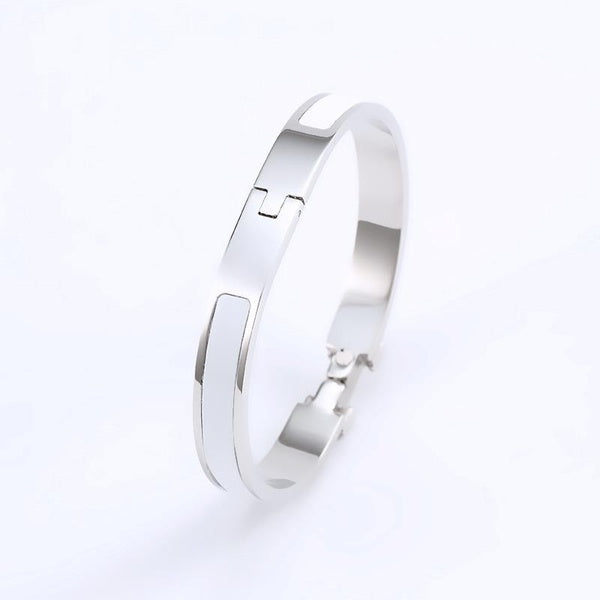 Minilux H enamel Bracelet White/silver