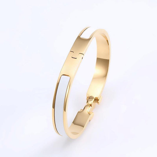 Minilux H enamel Bracelet Black/gold