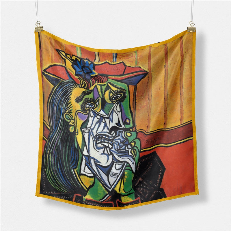Picasso: Crying Woman Twill Small Square Scarf