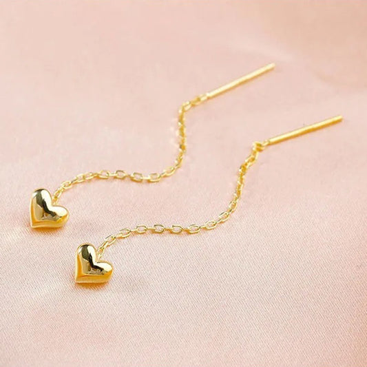 Heart-shaped Thread earrings