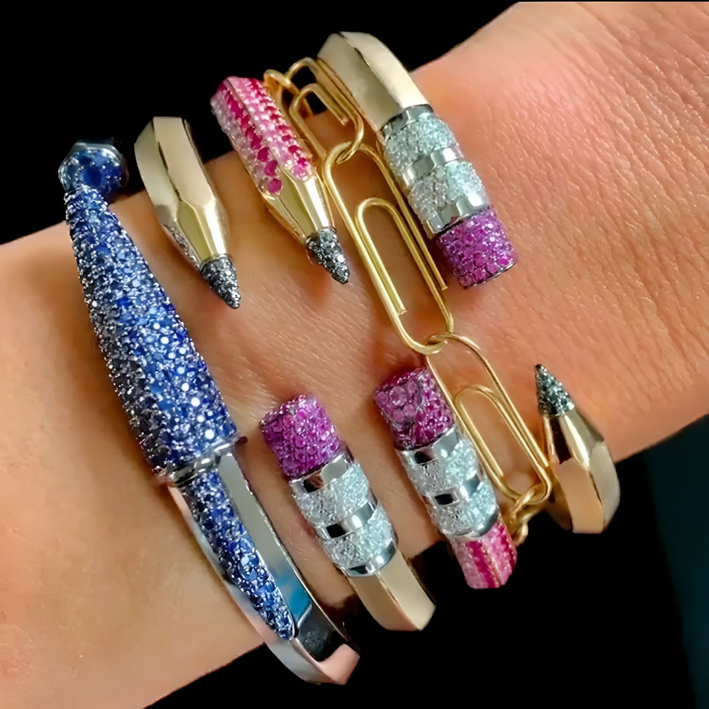 MiniLux Golden Pencil cuff bracelet