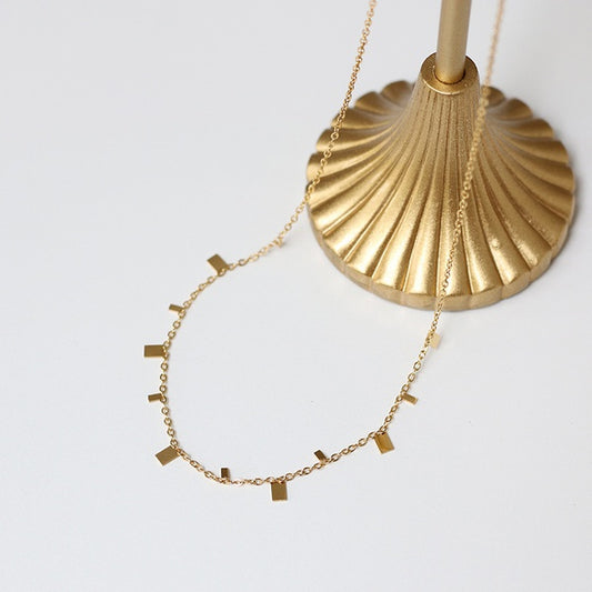 Gold alike rectangle shaped Necklace