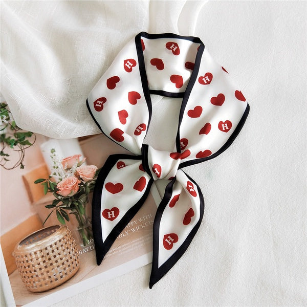 Long Ribbon Silk Scarf