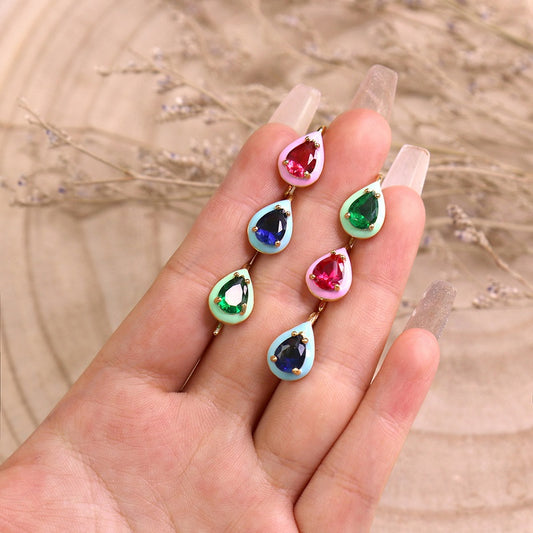MiniLux enamel candy earrings
